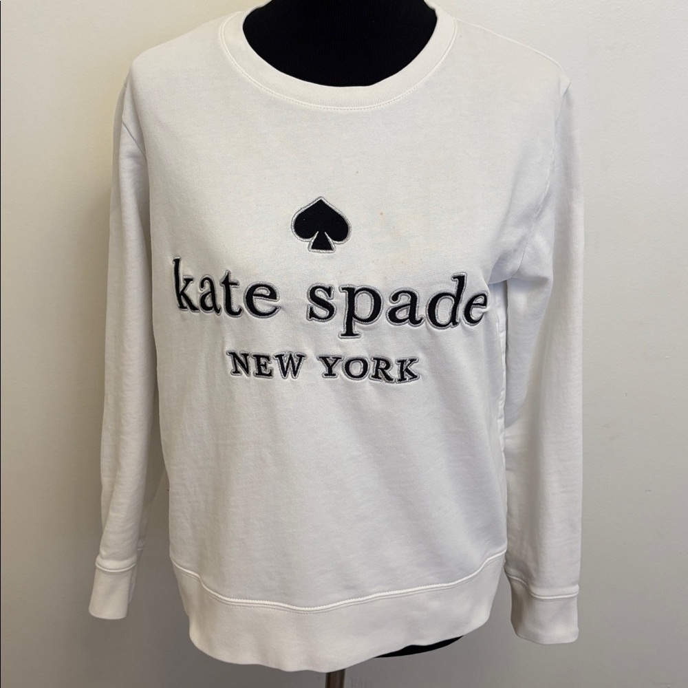 Kate Spade Cream Sweatshirt with Black Logo - Picture 3 of 6